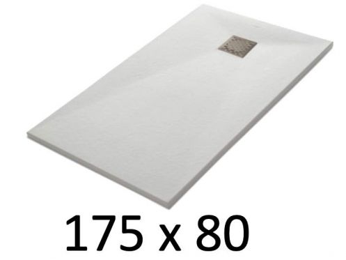 Receveur de douche 175x80 cm, resine, extra plat, recoupable, TECNIK 80x175 