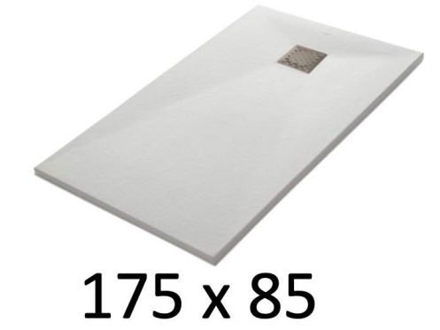 Receveur de douche 175x85 cm, resine, extra plat, recoupable, TECNIK 85x175 