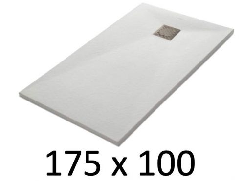 Receveur de douche 175x100 cm, resine, extra plat, recoupable, TECNIK 100x175 