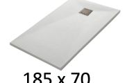 Douchebak 185x70 cm, hars, extra plat, snijdbaar, TECNIK 70x185