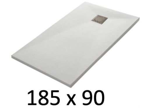 Douchebak 185x90 cm, hars, extra plat, snijdbaar, TECNIK 90x185
