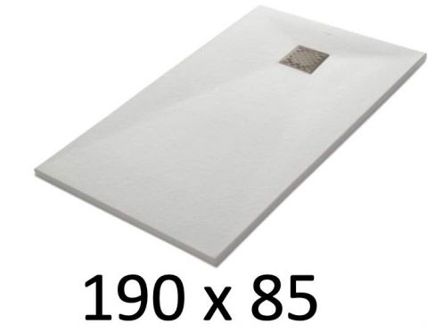 Receveur de douche 190x85 cm, resine, extra plat, recoupable, TECNIK 85x190 