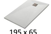 Receveur de douche 195x65 cm, resine, extra plat, recoupable, TECNIK 65x195 