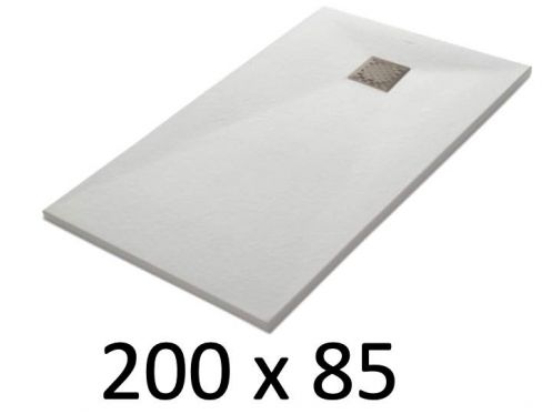 Receveur de douche 200x85 cm, resine, extra plat, recoupable, TECNIK 85x200 