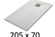 Receveur de douche 205x70 cm, resine, extra plat, recoupable, TECNIK 70x205 