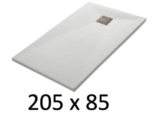 Receveur de douche 205x85 cm, resine, extra plat, recoupable, TECNIK 85x205 