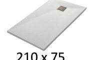 Receveur de douche 210x75 cm, resine, extra plat, recoupable, TECNIK 75x210 
