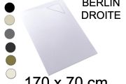 Receveur de douche, 170x70 cm, evacuation angle droit - BERLIN DROITE 70x170
