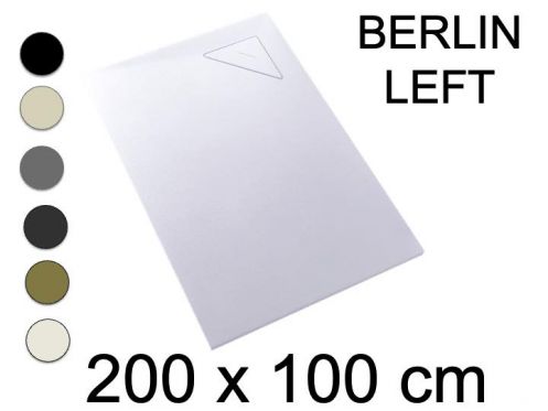 Douchebak, 200x100 cm, afvoer rechthoekig - BERLIN RIGHT 100x200