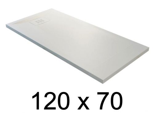 Receveur de douche recoupable, 120x70 cm, resine minrale allegee - BLAY 70x120