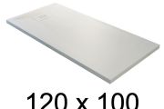 Receveur de douche recoupable, 120x100 cm, resine minérale allegee - BLAY 100x120