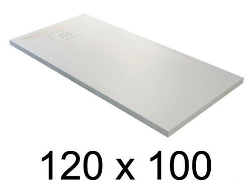 Receveur de douche recoupable, 120x100 cm, resine minrale allegee EcoStyle