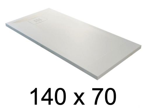 Receveur de douche recoupable, 140x70 cm, resine minrale allegee - BLAY 70x140