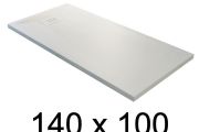 Receveur de douche recoupable, 140x100 cm, resine minérale allegee EcoStyle