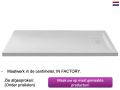 Guilty douchebak, 180x80 cm, lichtgewicht minerale hars - BLAY 80x180
