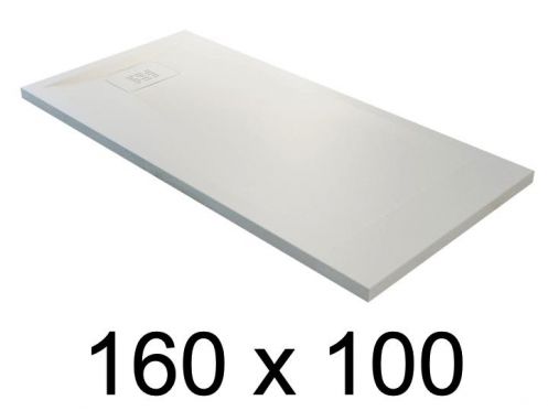 Receveur de douche recoupable, 160x100 cm, resine minrale allegee - BLAY 100x160