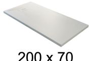 Receveur de douche recoupable, 200x70 cm, resine minérale allegee EcoStyle