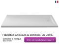 Receveur de douche recoupable, 200x80 cm, resine min�rale allegee Style