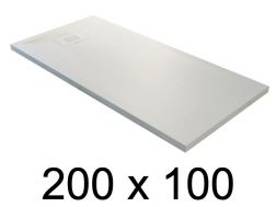 Receveur de douche recoupable, 200x100 cm, resine minérale allegee EcoStyle