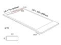 Bac a douche recoupable, drainage discret - PINO