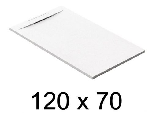 Bac a douche recoupable, 120x70 cm, drainage discret - PINO 70x120