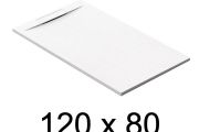 Bac a douche recoupable, 120x80 cm, drainage discret - PINO 80x120