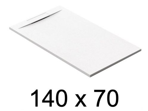 Bac a douche recoupable, 140x70 cm, drainage discret - PINO 70x140