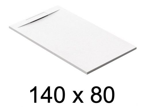 Bac a douche recoupable, 140x80 cm, drainage discret - PINO 80x140