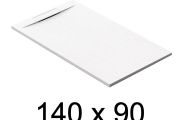 Bac a douche recoupable, 140x90 cm, drainage discret - PINO 90x140