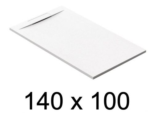 Bac a douche recoupable, 140x100 cm, drainage discret - PINO 100x140