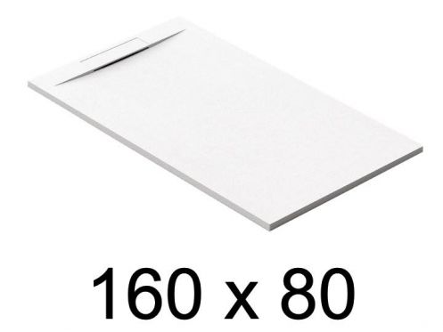 Bac a douche recoupable, 160x80 cm, drainage discret - PINO 80x160
