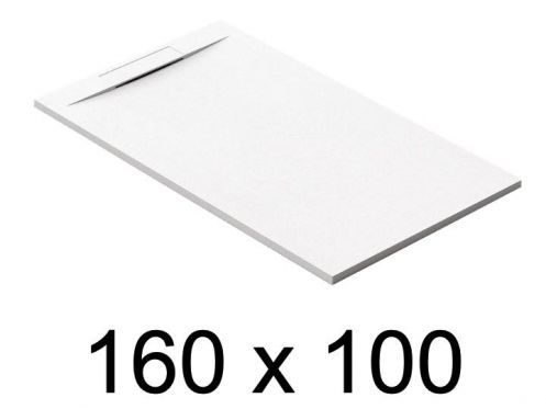 Bac a douche recoupable, 160x100 cm, drainage discret - PINO 100x160