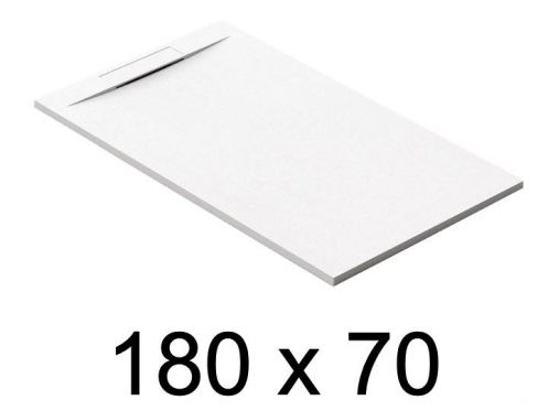 Bac a douche recoupable, 180x70 cm, drainage discret - PINO 70x180