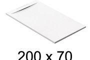 Bac a douche recoupable, 200x70 cm, drainage discret - PINO 70x200