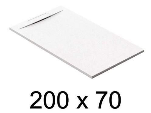 Bac a douche recoupable, 200x70 cm, drainage discret - PINO 70x200