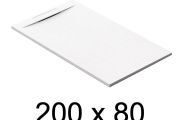 Receveur de douche recoupable 200x80 cm evacuation discrete - Merida