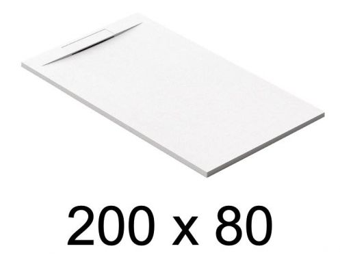 Bac a douche recoupable, 200x80 cm, drainage discret - PINO 80x200