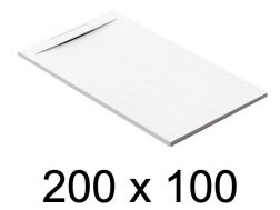 Receveur de douche recoupable 200x100 cm evacuation discrete - PINO