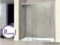 Porte de douche coulissante, 138  141 cm, avec un verre fixe - NANTES 310 CH