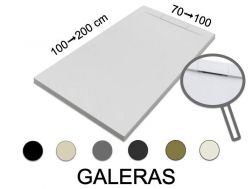 Receveur douche, design, en résine minérale - GALERAS