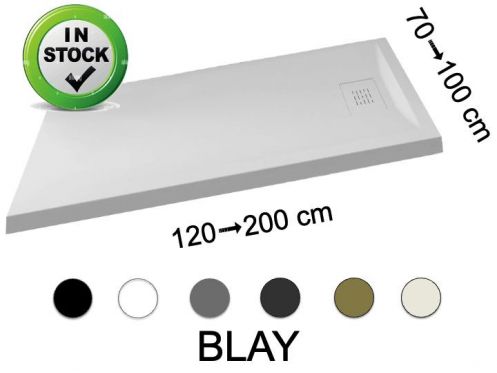 Receveur de douche recoupable, resine minrale allegee - BLAY