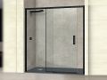 Doucheschuifdeur, 138 tot 141 cm, met vast glas - NANTES 310 BLACK