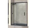 Doucheschuifdeur, 138 tot 141 cm, met vast glas - NANTES 310 BLACK