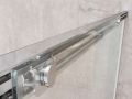 Porte douche coulissante, 155  158 cm, avec un verre semi opaque - NANTES 310 bold