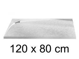 Receveur de douche, evacuation angle droit, 120 x 80 cm, recoupable - ALESON DROITE