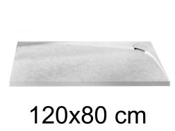 Receveur de douche, evacuation angle gauche, 120x80 cm - ALESON GAUCHE