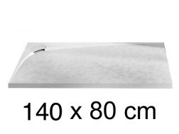 Receveur de douche, evacuation angle droit, 140 x 80 cm, recoupable - ALESON DROITE