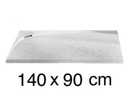 Receveur de douche, evacuation angle droit, 140 x 90 cm, recoupable - ALESON DROITE