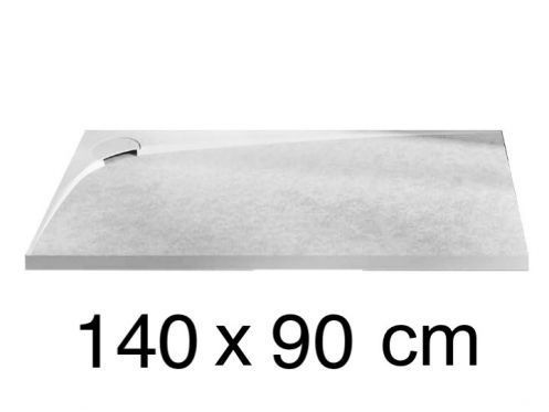 Receveur de douche, evacuation angle droit, 140 x 90 cm, recoupable - ALESON DROITE