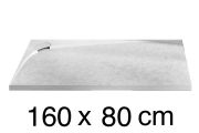 Receveur de douche, evacuation angle droit, 160 x 80 cm, recoupable - ALESON DROITE